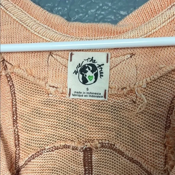 We The Free Orange Crop distressed Tank Top small - Picture 5 of 11